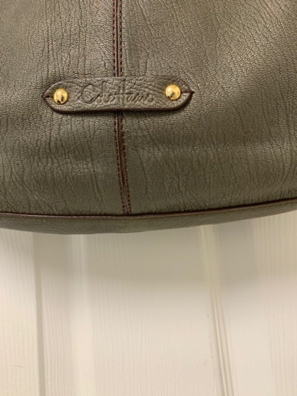 Cole Haan Olive Green Hobo Bag Purse Y2K - Picture 3 of 12